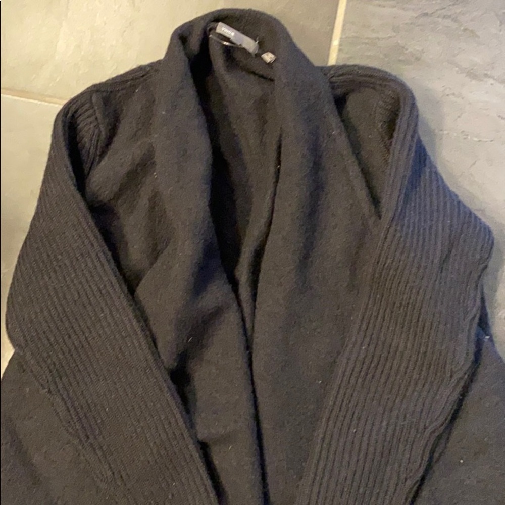 Vince black wool cardigan